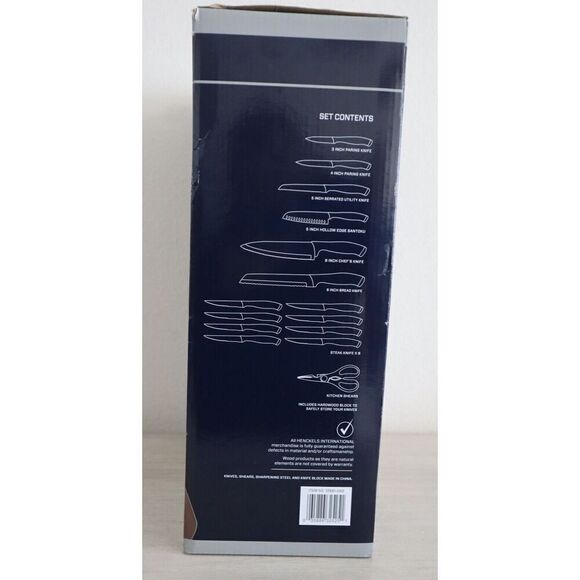 Henckels International SilverCap 16-Piece Knife Block Set - Brown - Picture 2 of 5